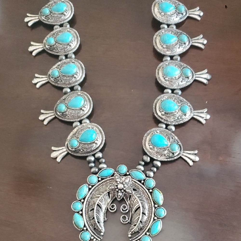 Squash Blossom Fashion Necklace